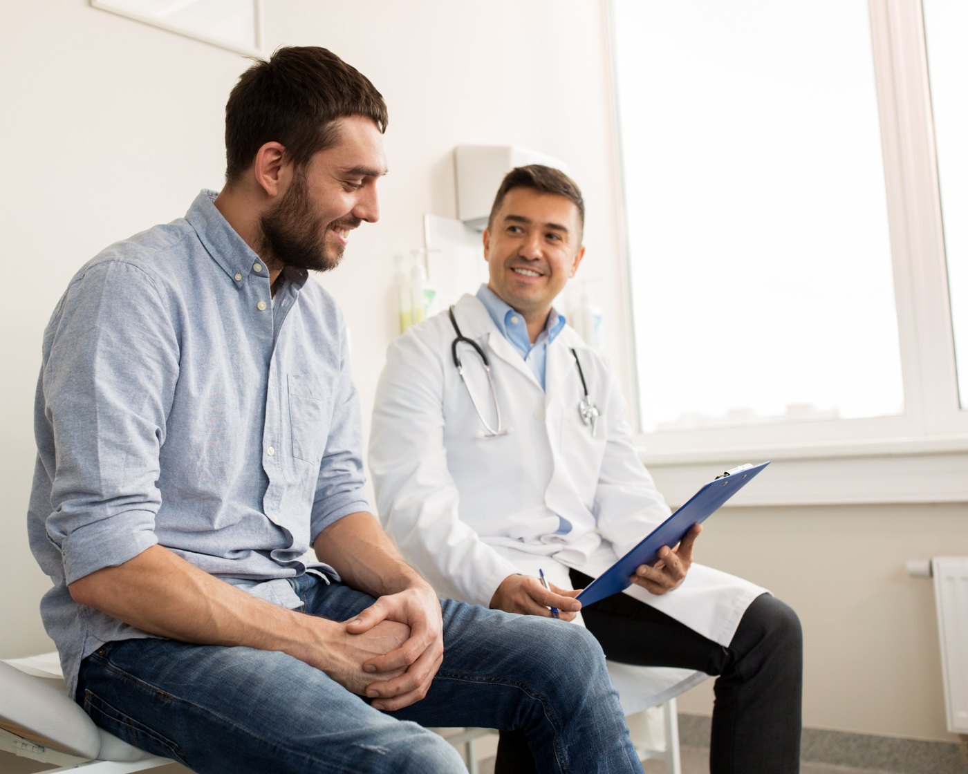 A private practice physician with time for the patient in front of him